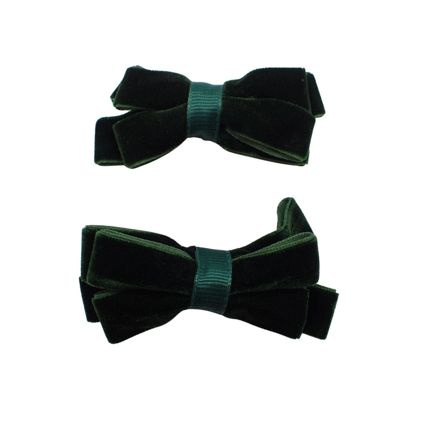 2pc Back to School Velvet Hair Bows Set Stylish Girls Clip-In Hair Bow Accessories Hair Clips School Uniform Hair Slide Girls, Kids, Children